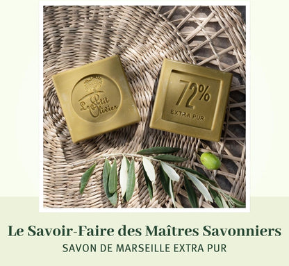 - 3 Savons De Marseille - Huile D'Olive - Parfum De La Région De Grasse - Nettoient La Peau En Douceur - Fabriqué En France - 3X100G