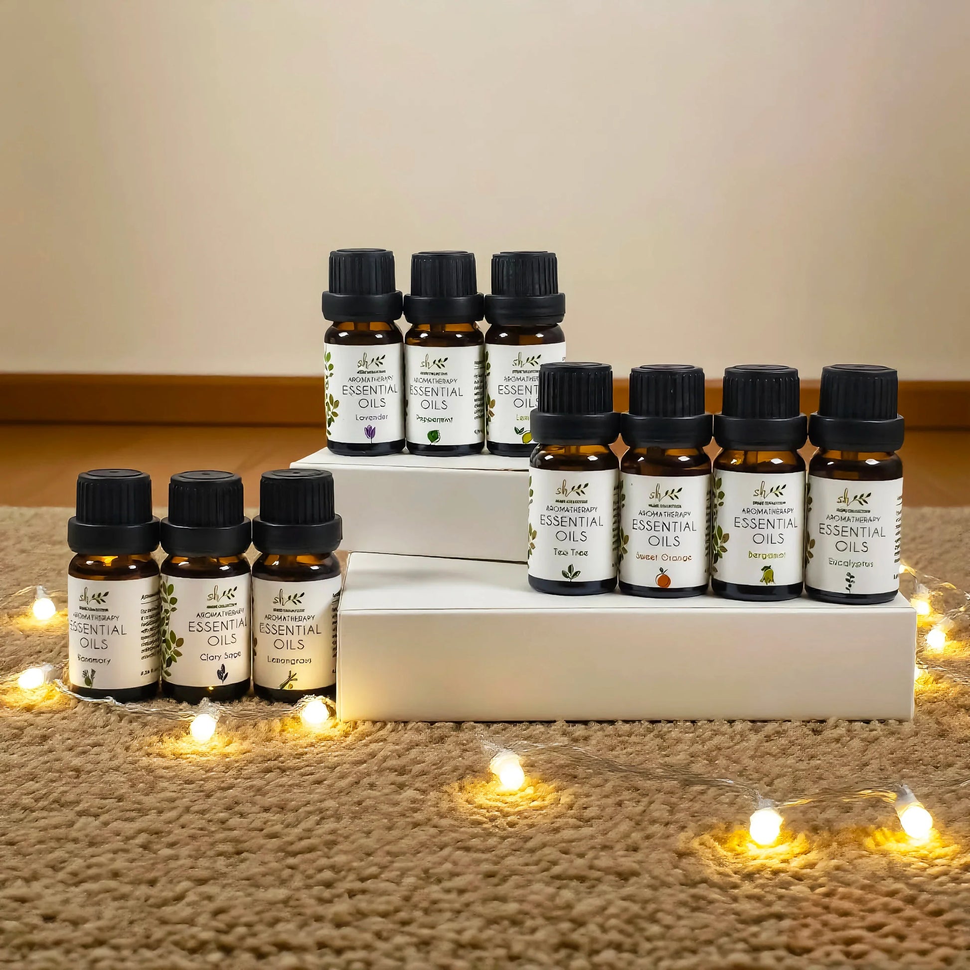 10Pcs&6Pcs Essential Oil Gift Set, for Diffuser, Humidifiers, Skin Care, Massage, Fragrance Oil Scent for DIY Candle Soap Making