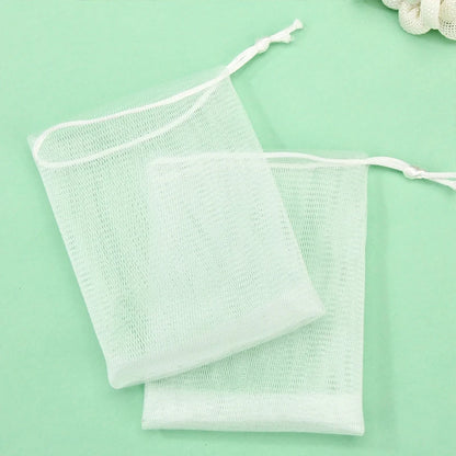 10/20PCS Soap Foaming Net Portable Mesh Soap Bag Body Wash Soap Foaming Net Bag Bathroom Soap Exfoliating Mesh Bags for Shower