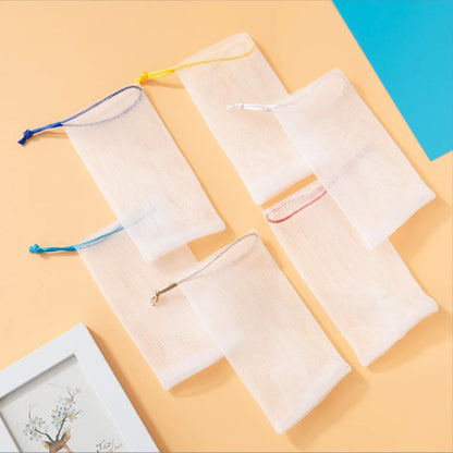 10/20PCS Soap Foaming Net Portable Mesh Soap Bag Body Wash Soap Foaming Net Bag Bathroom Soap Exfoliating Mesh Bags for Shower