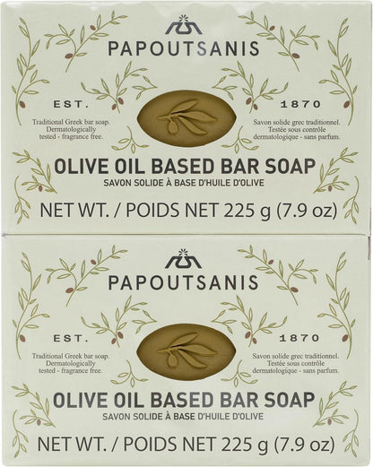 Pure Greek Olive Oil Soap 6 PACK of 8.8 Oz (250G) Bars by