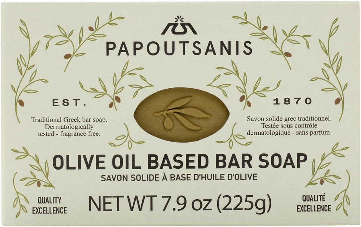 Pure Greek Olive Oil Soap 6 PACK of 8.8 Oz (250G) Bars by